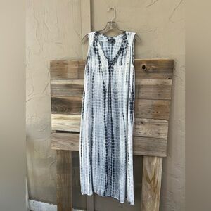 💎TRIBAL Ocean Blue Sleeveless dress. No flaws! HAS POCKETS! Comfy and cool!